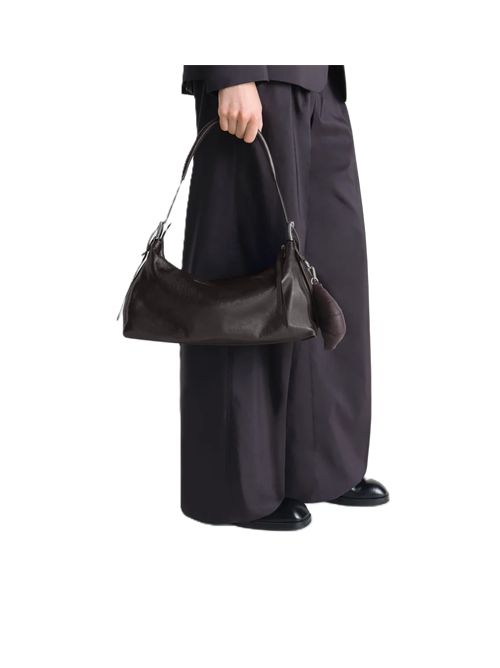 BORSA BAGUETTE CON CINTURA IN PELLEPaper Lux Leather - Cioccolato fondente Lemaire Lemaire | BG0167 LL0108BR490 DARK CHOCOLATE